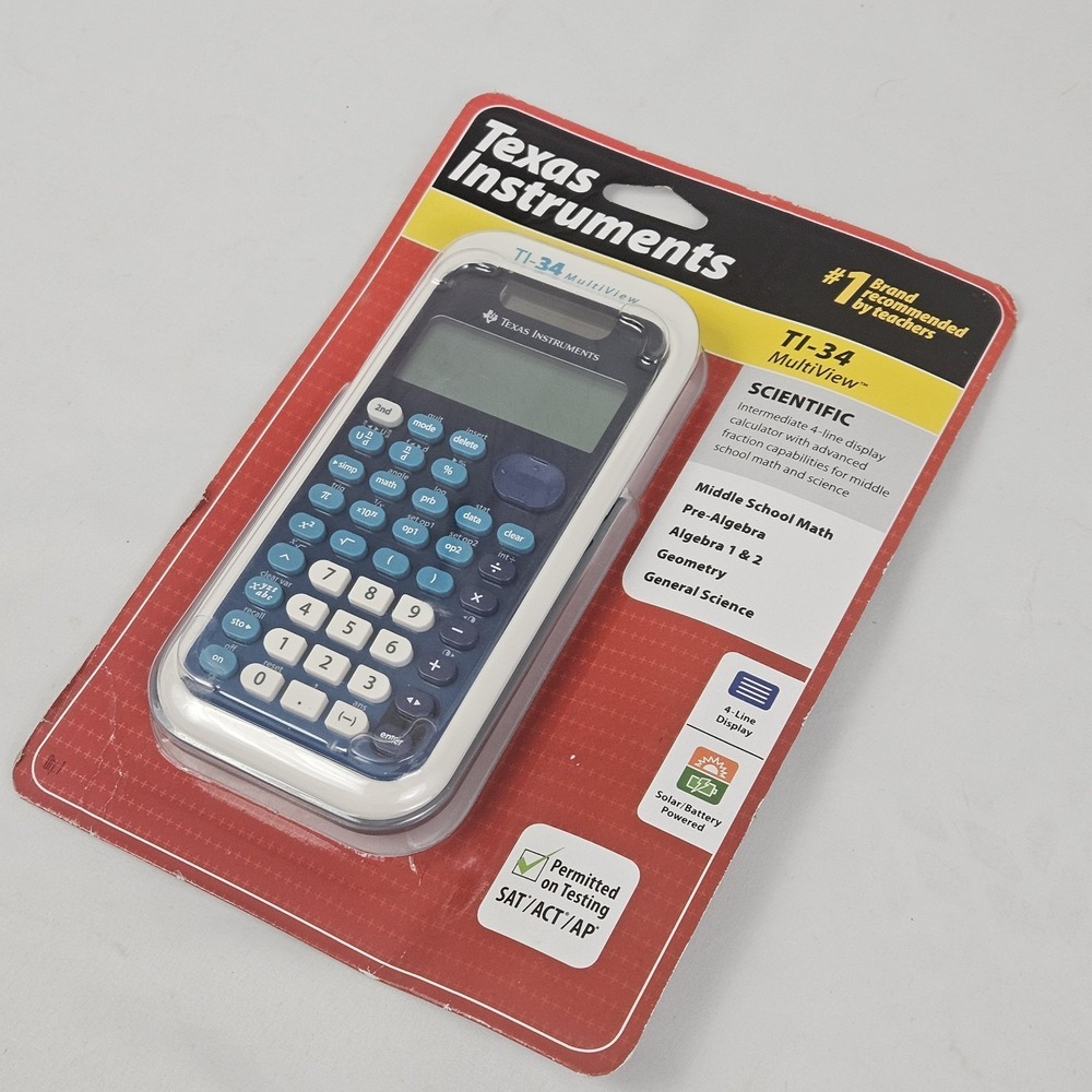 Texas Instruments TI-34 MultiView SAT ACT AP 4 Line Scientific Calculator